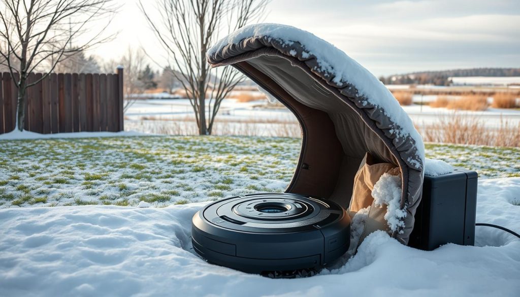 Mähroboter Winterstrategien Überdachung